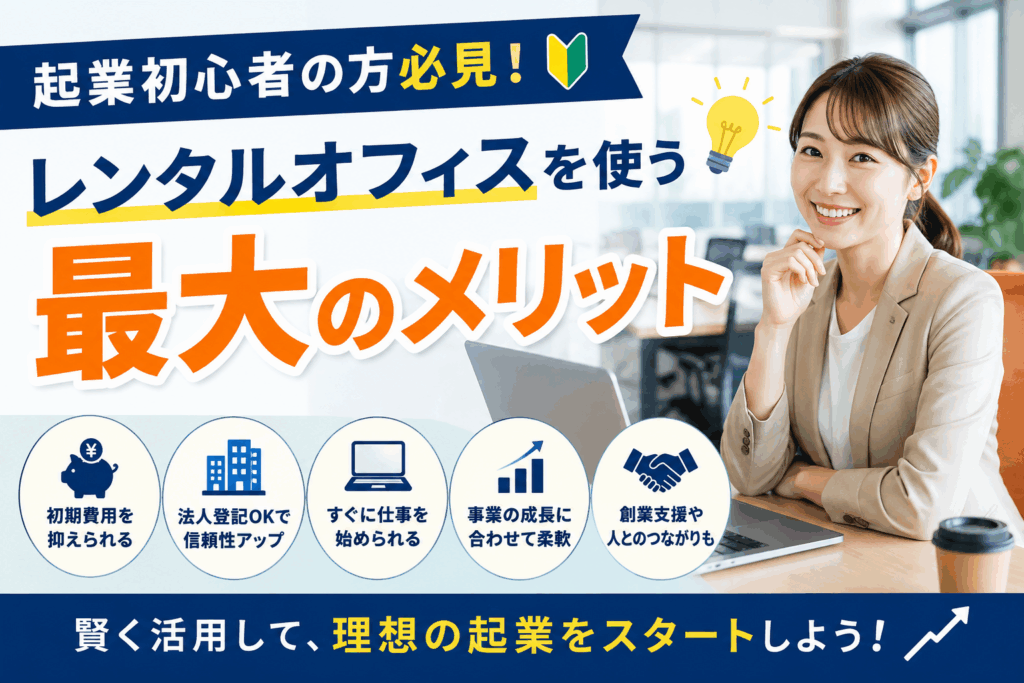起業初心者の方必見！レンタルオフィスを使う最大のメリット