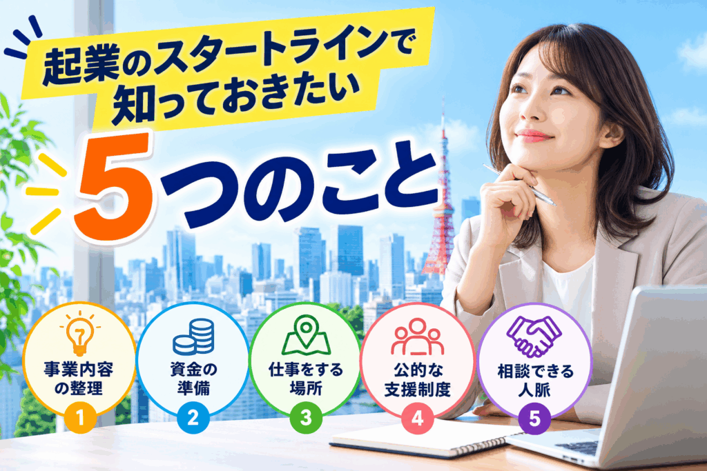【起業のスタートラインで知っておきたい5つのこと】